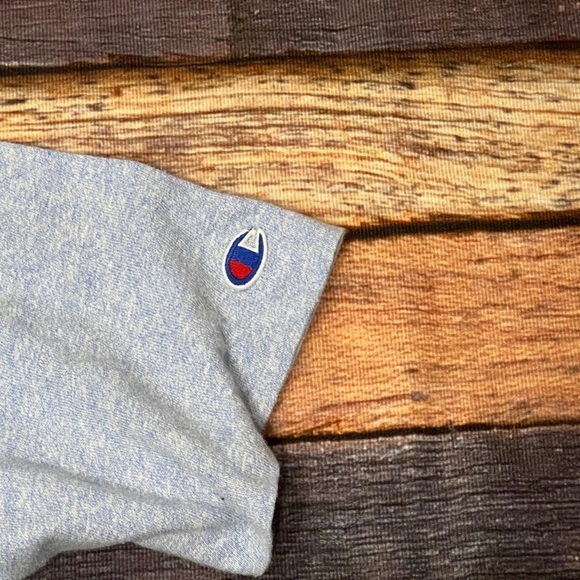 Vintage Blue Champion Air Products Fitness Center 1980s Crewneck Tshirt - Picture 4 of 5